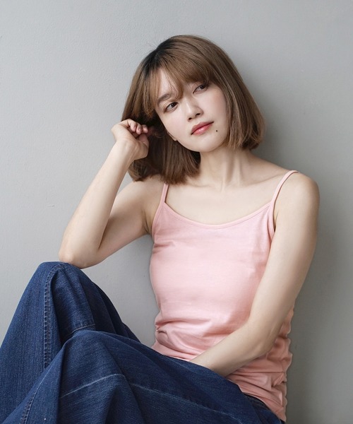 未使用Katieブラックキャミソール FREEサイズ シルク混ブラトップ カップ付き 3WAY FT0445 キャミソール ショート丈