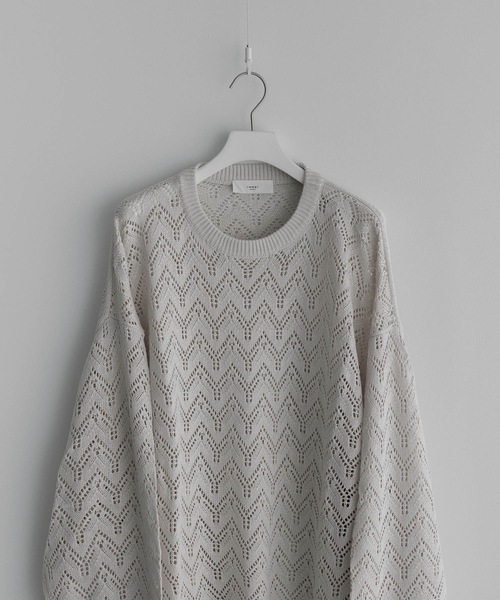 「remer」 長袖ニット SMALL アイボリー メンズ_画像9