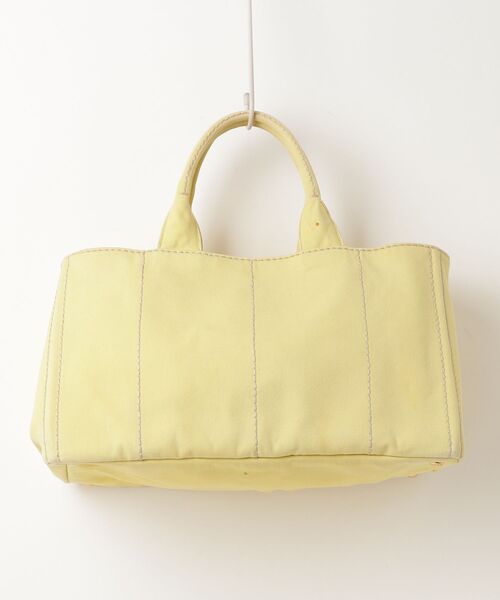 PRADA CANAPA トートバッグ　プラダカナパ　イエロー　Ｍサイズ PRADA（プラダ） カナパ トートバッグ - イエロー レディース