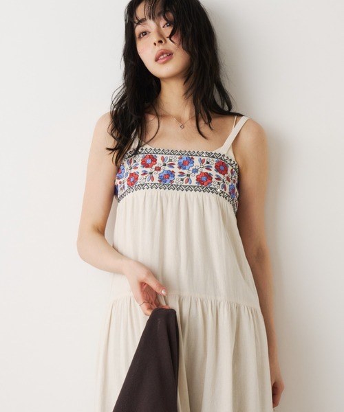 ワンピース sun Unitage（ユニテージ） ワンピース ティアード刺繍sun dress