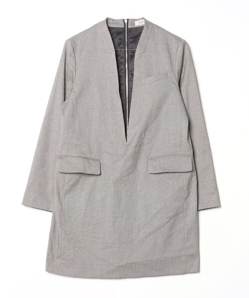 美品 IENAジャケット38 IENA（イエナ） ノーカラージャケット 38 グレー レディース