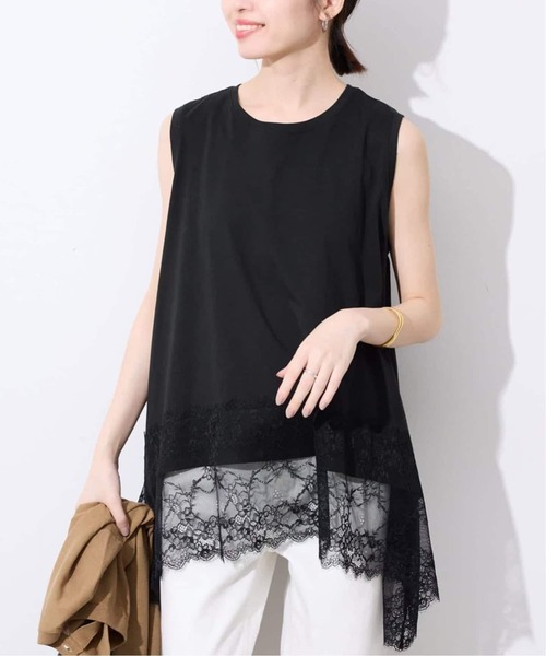 SLOBE IENA（スローブイエナ） tシャツ 「追加」レースコンビノースリ