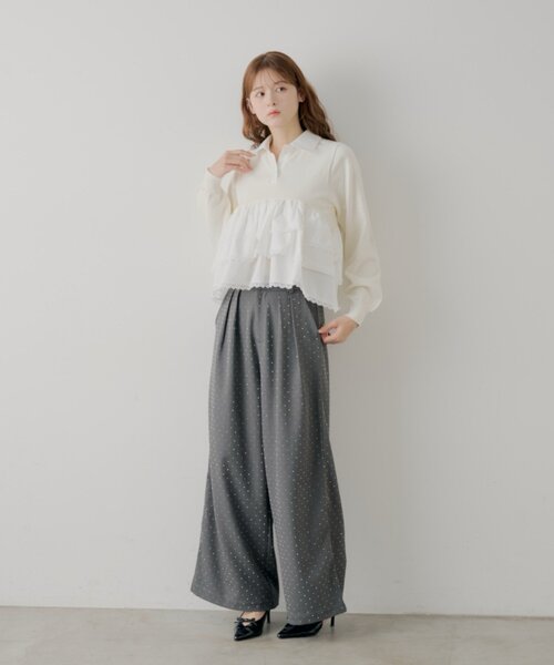 Chico（チコ） パンツ FREE グレー系その他2 レディース : ZOZOTOWN