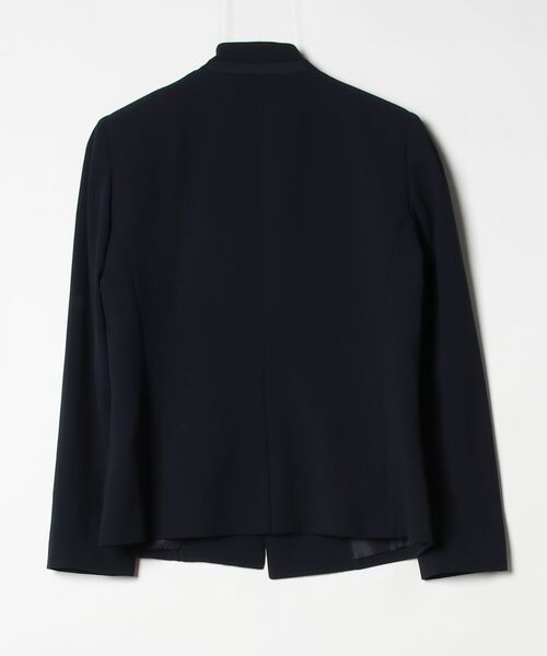 「MANGO」 ノーカラージャケット M ネイビー レディース_画像2