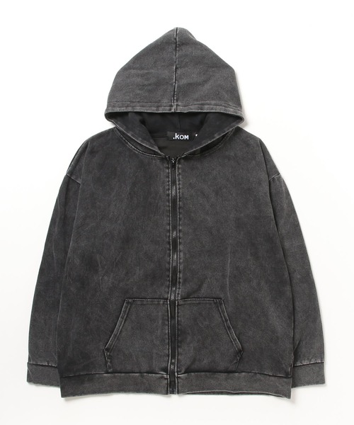 「.KOM」 ジップアップパーカー L ブラック メンズ_画像9
