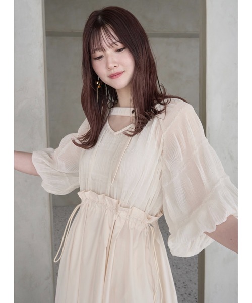 「mellowneon」 7分袖ワンピース MEDIUM ブラック レディース_画像4