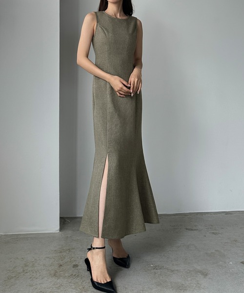 「Louere」 ノースリーブワンピース SMALL ブラック レディース_画像2