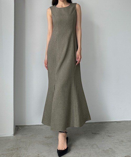 「Louere」 ノースリーブワンピース SMALL ブラック レディース_画像3
