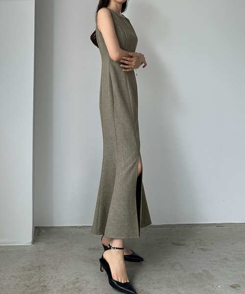「Louere」 ノースリーブワンピース SMALL ブラック レディース_画像4
