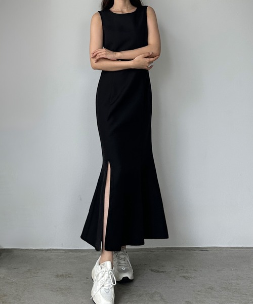 「Louere」 ノースリーブワンピース SMALL ブラック レディース_画像8