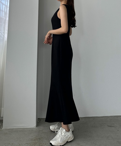 「Louere」 ノースリーブワンピース SMALL ブラック レディース_画像9