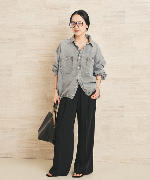 plage（プラージュ） ブラウス シャツ ballon denim シャツ レディース