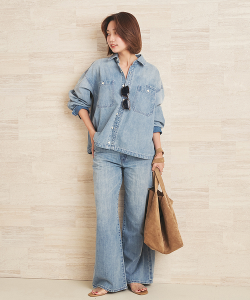 plage（プラージュ） ブラウス シャツ ballon denim シャツ レディース