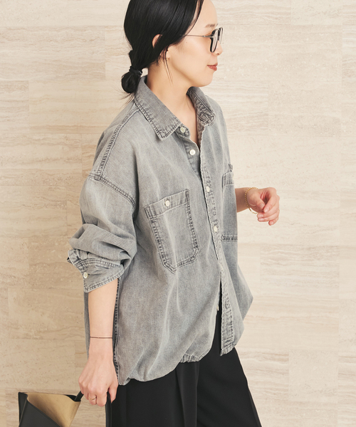 plage（プラージュ） ブラウス シャツ ballon denim シャツ レディース 