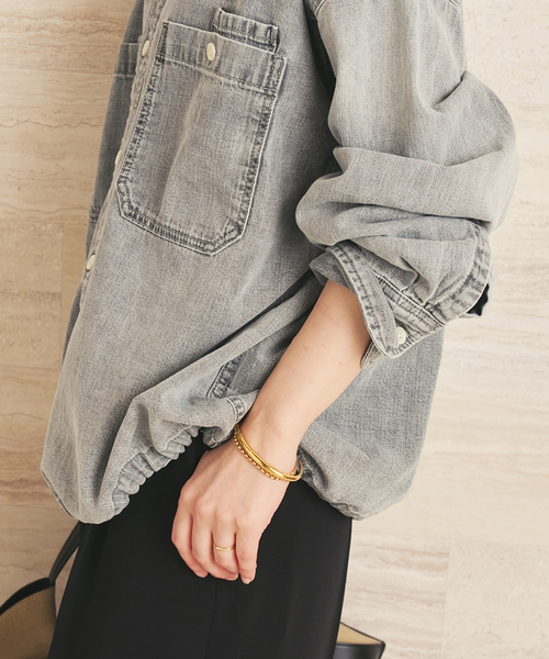 plage（プラージュ） ブラウス シャツ ballon denim シャツ レディース