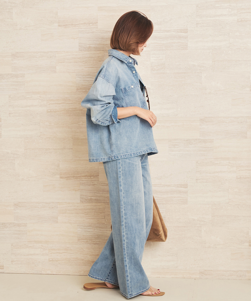 plage（プラージュ） ブラウス シャツ ballon denim シャツ レディース