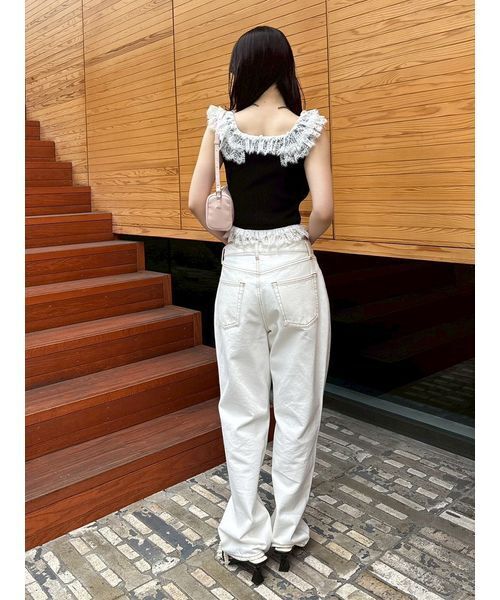 LILY BROWN（リリーブラウン） ニット セーター 2wayレースフリル