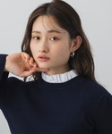 フープ ピアス クロスラインフープピアス レディースの詳細画像1