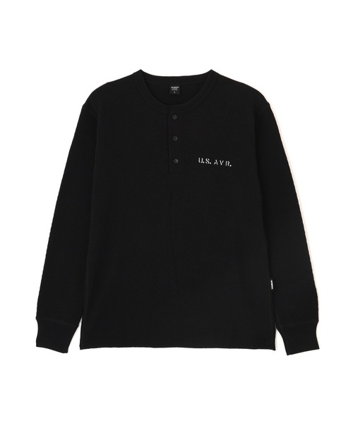 A＆W出品 AVIREX（アヴィレックス） ヘンリーネック tシャツ 「WEB＆DEPOT限定