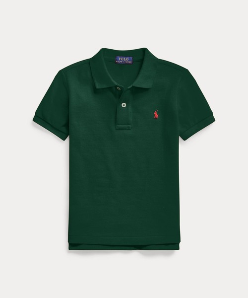 POLO RALPH LAUREN ダークグリーン ポロシャツ　キッズ160 Polo Ralph Lauren Childrenswear ポロシャツ コットン メッシュ