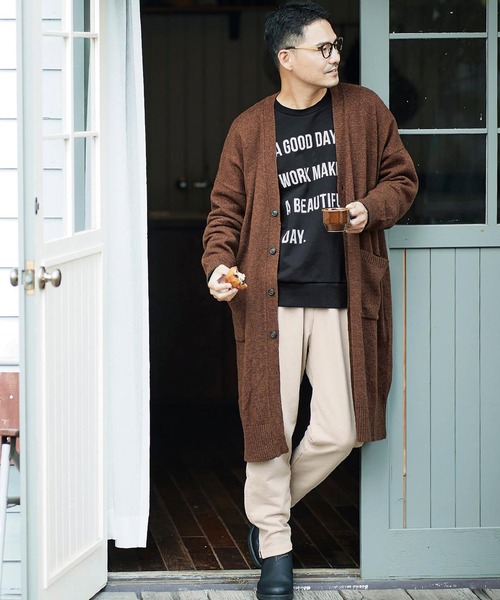 カーディガン サニークラウズ 麦茶色のニットカーディガン メンズ Zozotown Paypayモール店 通販 Paypayモール