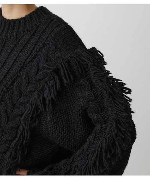 AZUL BY MOUSSY（アズールバイマウジー） ニット FRINGE CABLE KNIT