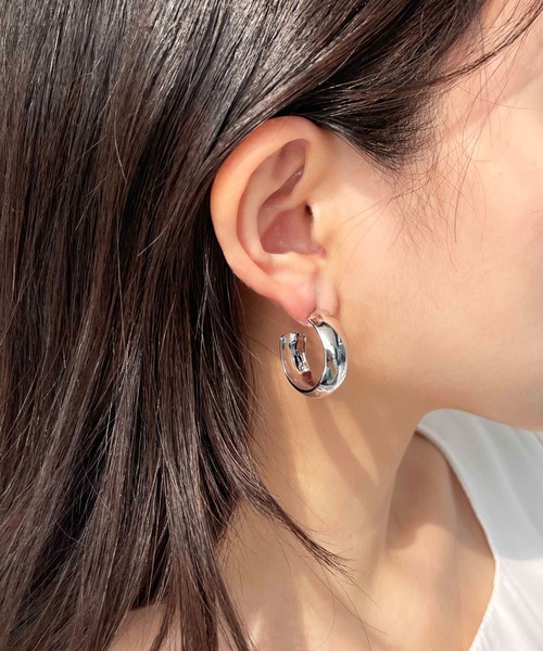 ピアス 金属アレルギー対応 Cmnm Premium メタル ワイド フープ ピアス ニッケルフリー Zozotown Yahoo 店 通販 Yahoo ショッピング