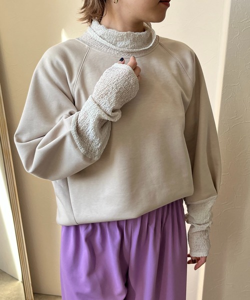 LHELBIE（レルビエ） レイヤードライクダンボールニットトップス