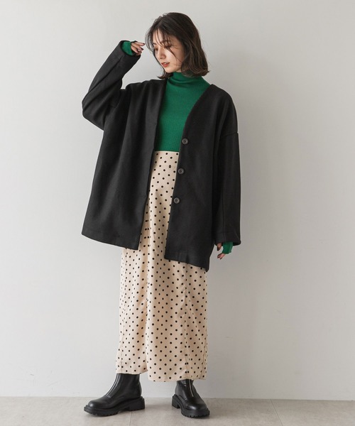 rectangle（レクタングル） メルトンミディコクーンコート レディース