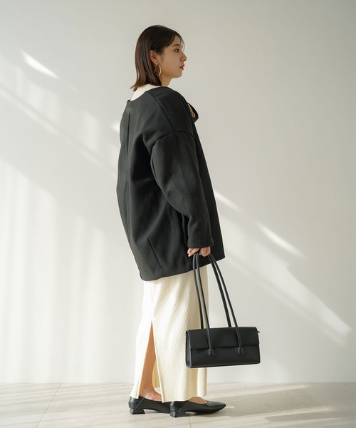 rectangle（レクタングル） メルトンミディコクーンコート レディース