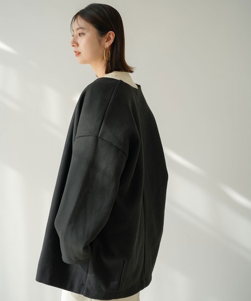 rectangle（レクタングル） メルトンミディコクーンコート レディース