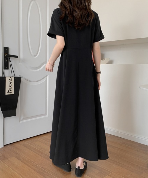 安心/国内発送【HOBBS】上品ベルベット♪Aラインワンピース ABITOKYO ワンピース カシュクールAラインフレアワンピース