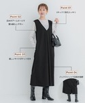 パーティードレス ジャンパースカート エンボス...の詳細画像2