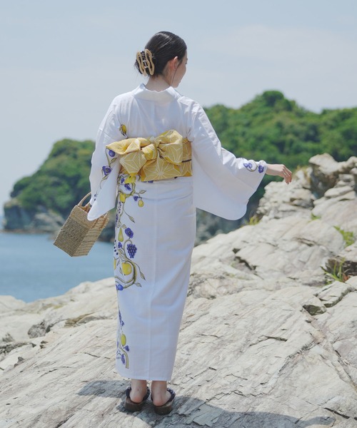 utatane 浴衣 「utatane×kuovi（クオヴィ）」絵羽浴衣3点セット 北欧