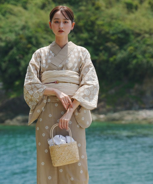 utatane 浴衣 「utatane×kuovi（クオヴィ）」絵羽浴衣3点セット