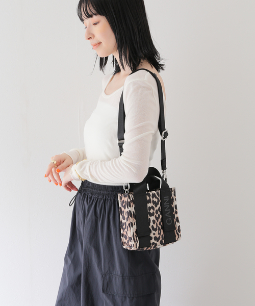 【数量限定】GANNI テックミニショルダーバッグ 関税込！ ガニー GANNI RECYCLED TECH MINI SATCHEL レディース バック