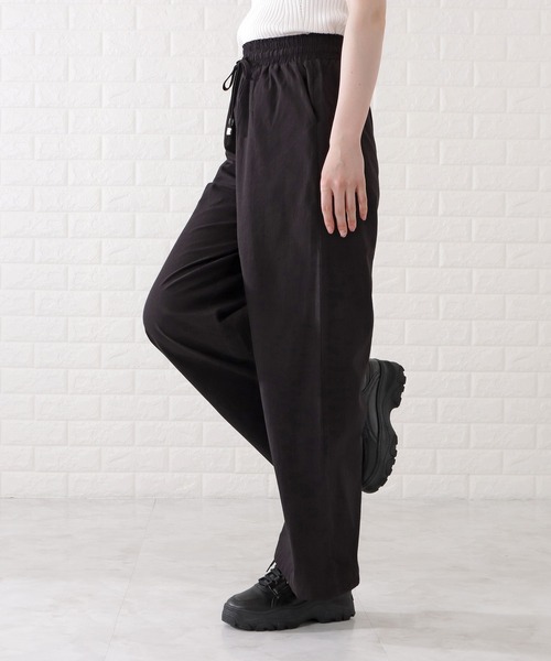 フレアパンツ Lace Ladies パンツ コットン100パーセントイージーフレアパンツ