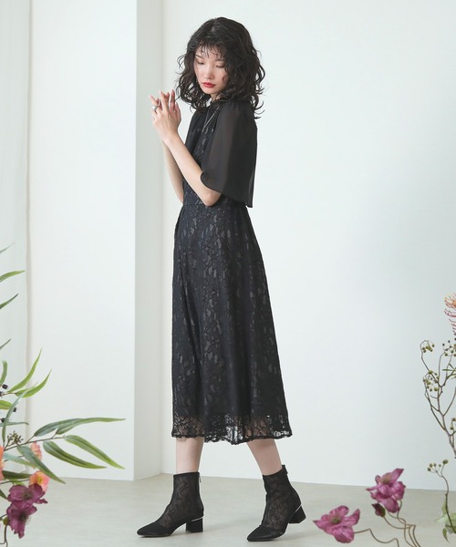 kana オケージョン 結婚式 パーティー ドレス Aライン ワンピース レース Kana ドレス クラシカル レース ワンピース パーティー 結婚式