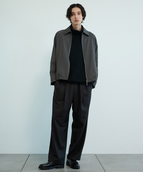 PUBLIC TOKYO ／AQUA WOOLカルゼジップブルゾン PUBLIC TOKYO（パブリックトウキョウ）の「AQUA WOOLカルゼ