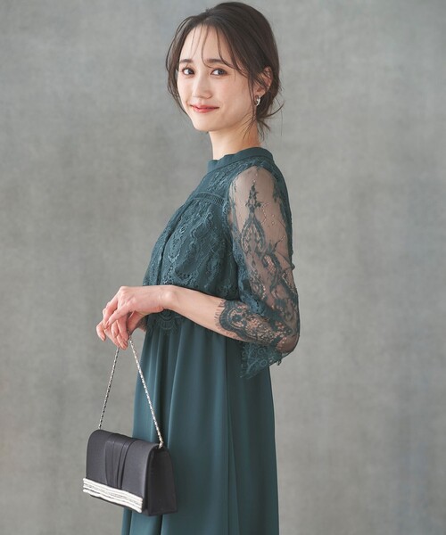 ANY SIS（エニィスィス） ドレス 「洗える」レーシーケープ ドレス