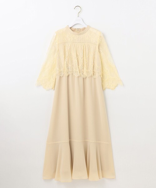 AN ドレス S ANY SIS（エニィスィス） ドレス 「洗える」レーシーケープ ドレス