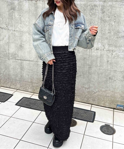即日発送❣️ INGNI Gジャン 春服 レディース 綿100% アウター INGNI デニムジャケット gジャン 「WEB限定」ビッグデニム