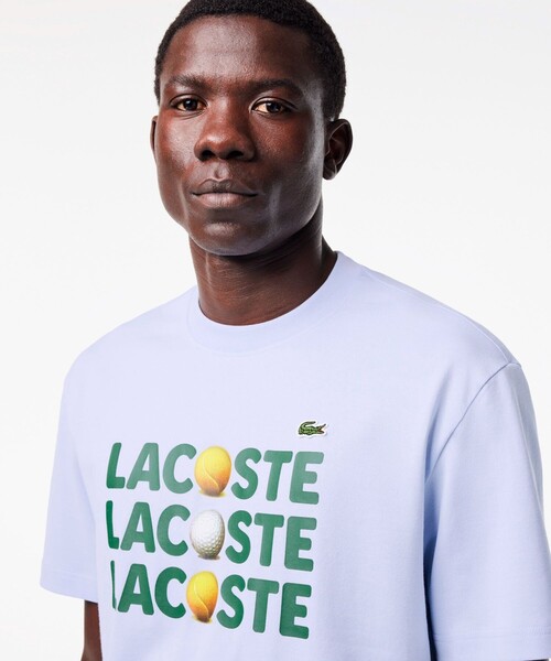 LACOSTE tシャツ ボールグラフィックプリントTシャツ メンズ