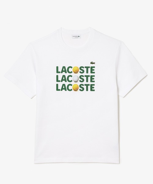 LACOSTE tシャツ ボールグラフィックプリントTシャツ メンズ