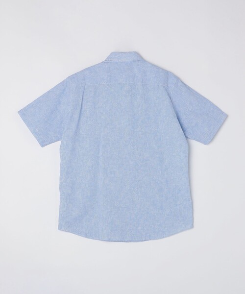 SHIPS コットン麻シャツ SHIPS シャツ SHIPS: コットン/リネン モチーフ プリント ワイド