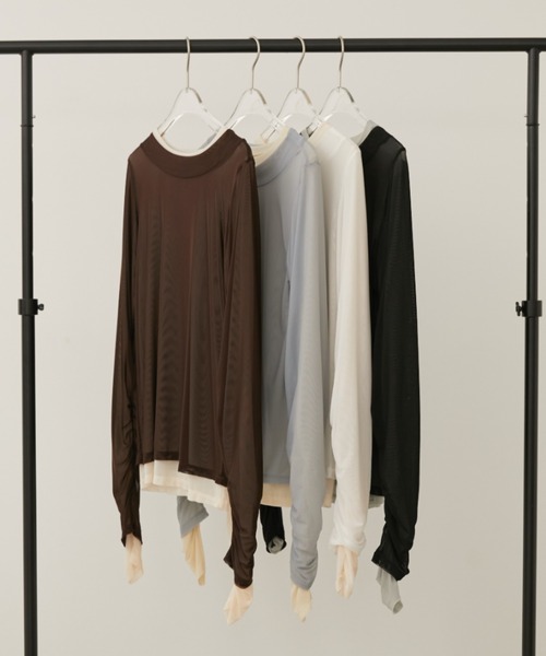 tシャツ シアーレイヤードトップス レディース | Aunt Marie's | 06