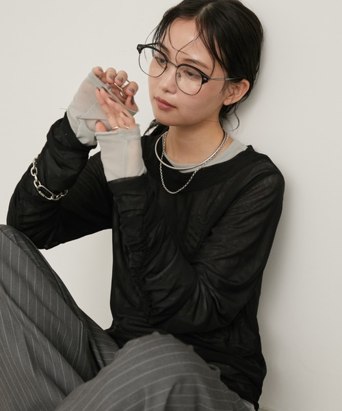 tシャツ シアーレイヤードトップス レディース | Aunt Marie's | 20