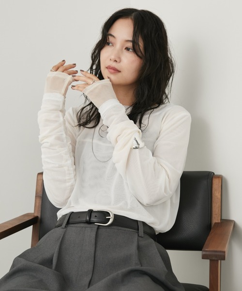 tシャツ シアーレイヤードトップス レディース | Aunt Marie's | 14
