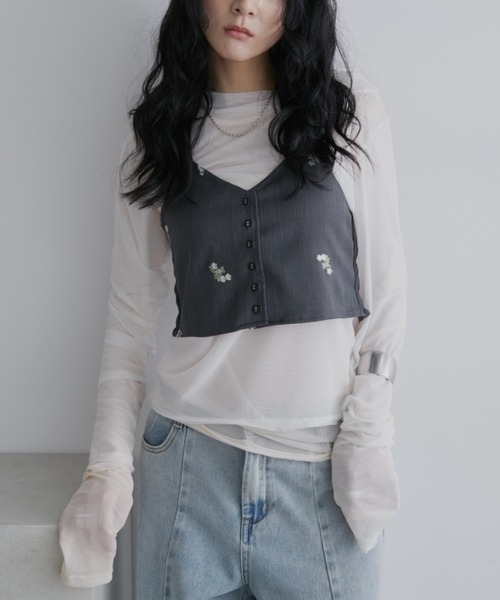 Aunt Marie's（アントマリーズ） tシャツ シアーレイヤードトップス「2