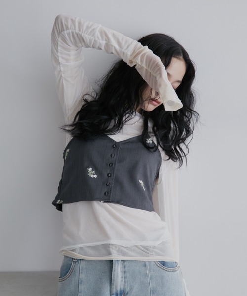 SUKALA アイボリー　シアーレイヤード　トップス シアーレイヤードトップス（Tシャツ/カットソー）｜SEN TOKYO（セン